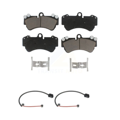 Ceramic Disc Brake Pads And Wear Sensor Pairs Front Kit For Porsche Cayenne