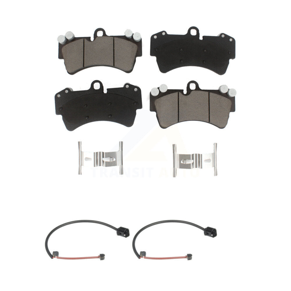 Ceramic Disc Brake Pads & Wear Sensor Pair Front Kit For Audi Q7 Porsche Cayenne