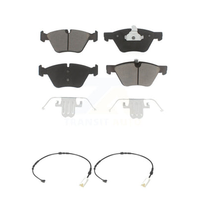 Ceramic Disc Brake Pads And Wear Sensor Pairs Front Kit For BMW 128i 3.0L