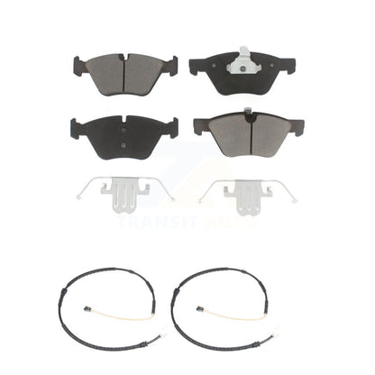 Ceramic Disc Brake Pads And Wear Sensor Pair Front Kit For 2012 BMW X1 xDrive28i