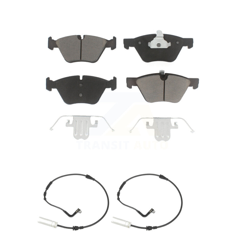 Ceramic Brake Pads & Wear Sensor Pair Front Kit For BMW 128i 328i 323i 325i 330i