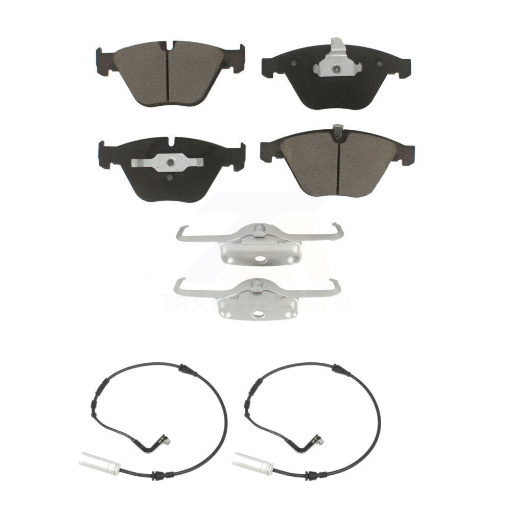 Ceramic Disc Brake Pads And Wear Sensor Pairs Front Kit For BMW 328i 323i
