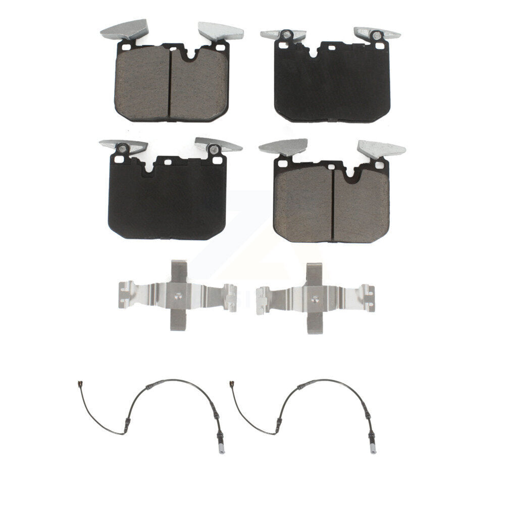 Ceramic Brake Pads Wear Sensor Pair Front Kit For BMW 328i xDrive 330i 320i 335i