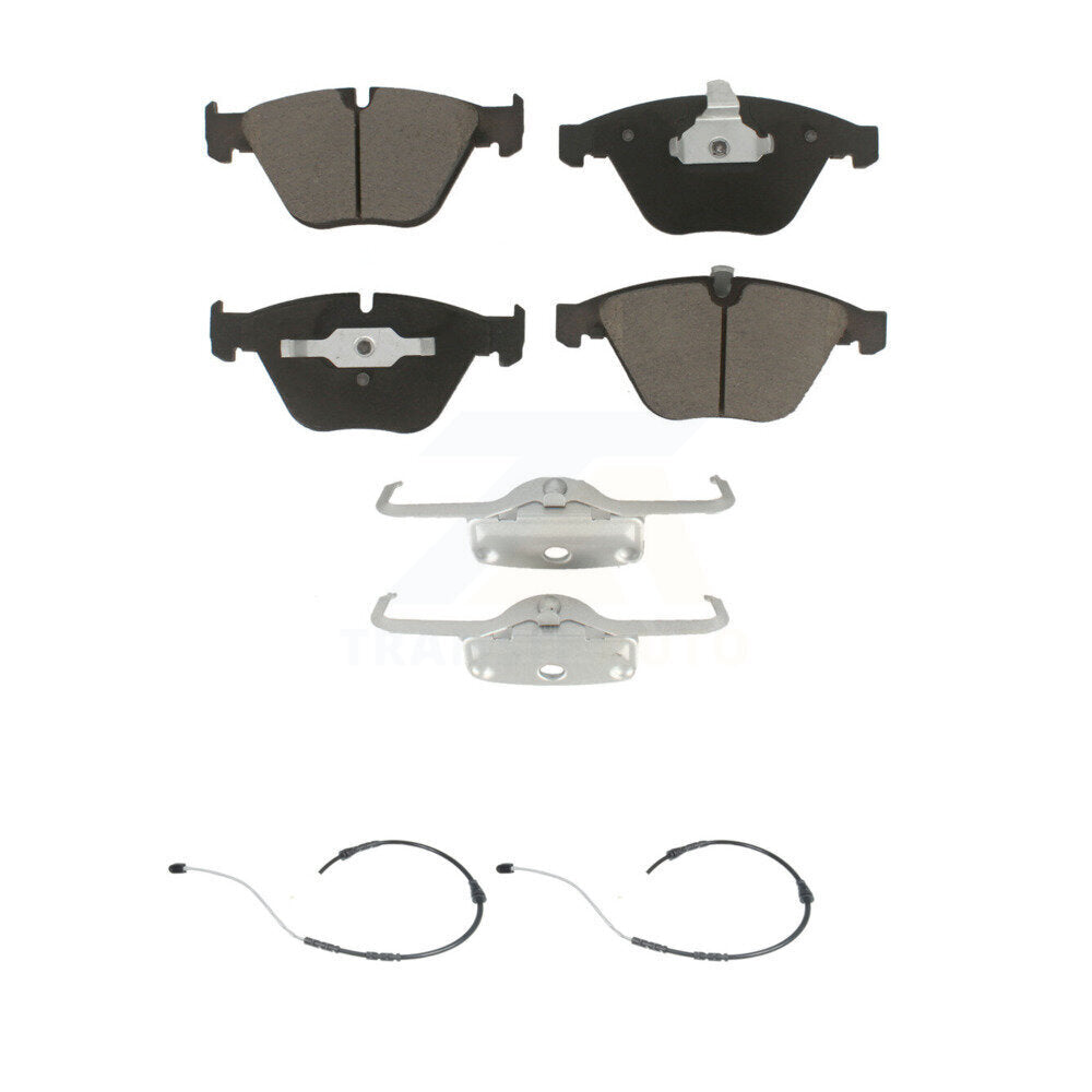 Ceramic Disc Brake Pads And Wear Sensor Pairs Front Kit For BMW X1