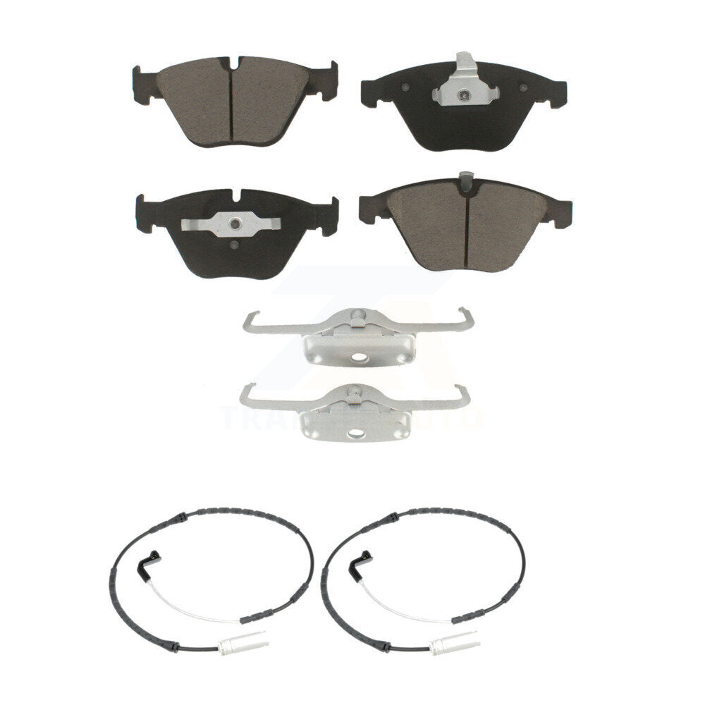 Ceramic Disc Brake Pads Wear Sensor Pair Front Kit For BMW 328i xDrive 335i 3.0L