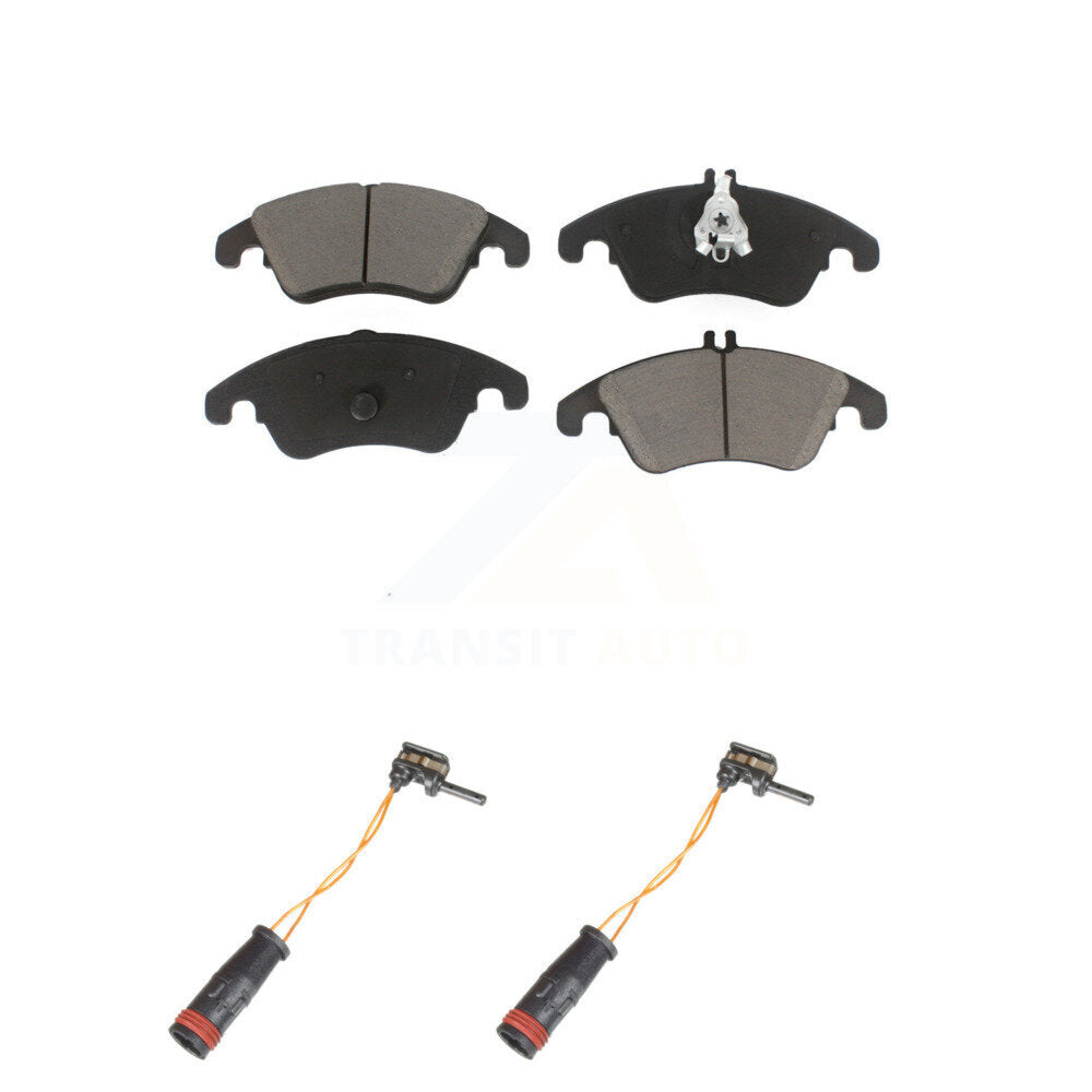 Ceramic Brake Pads & Wear Sensor Pair Front Kit For Mercedes-Benz C300 E350 C350