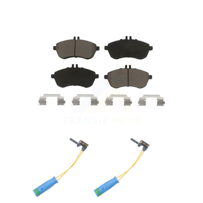 Ceramic Brake Pads & Wear Sensor Pair Front Kit For 2012 Mercedes-Benz C250 1.8L