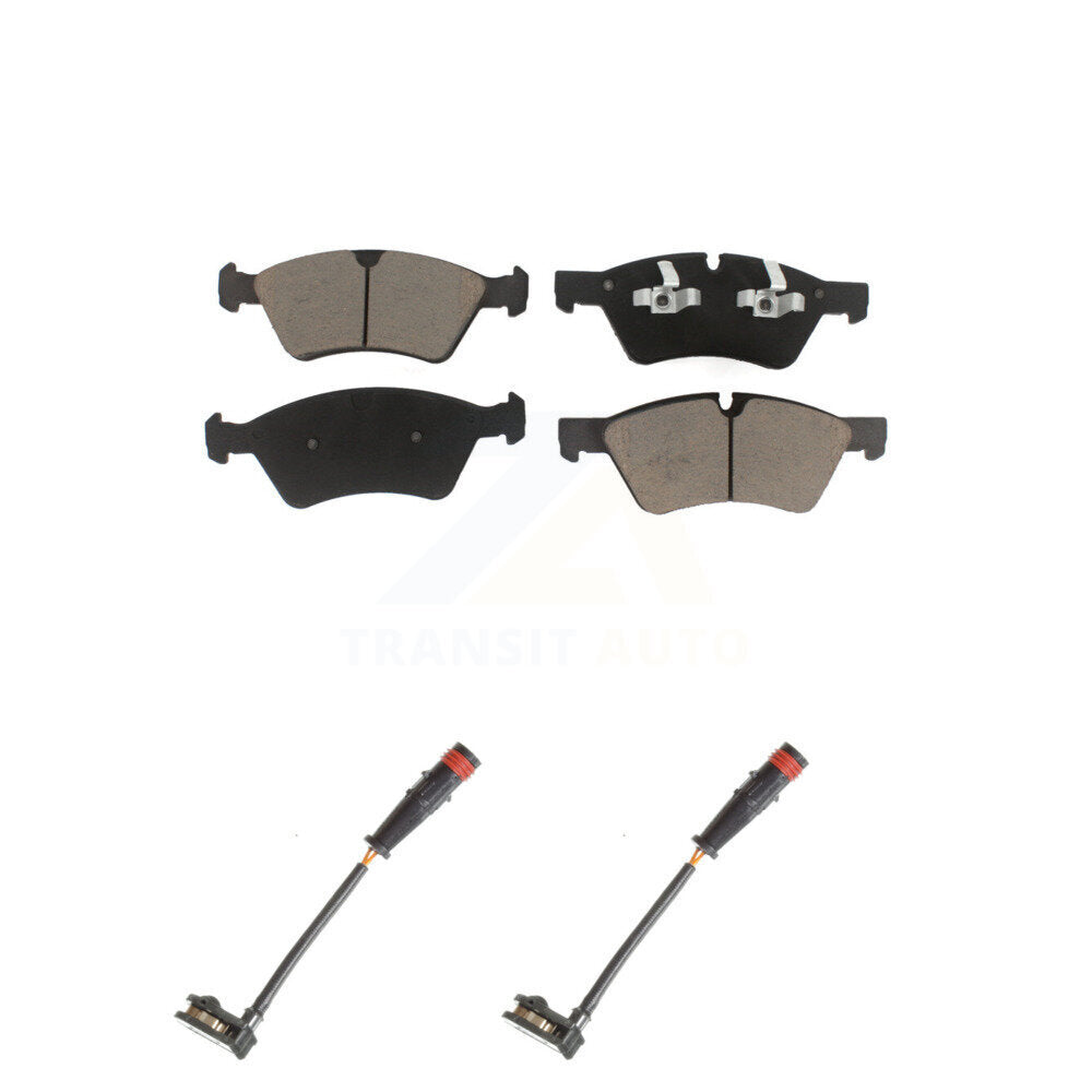 Ceramic Brake Pads Wear Sensor Pair Front Kit For Mercedes-Benz ML350 R350 GL450