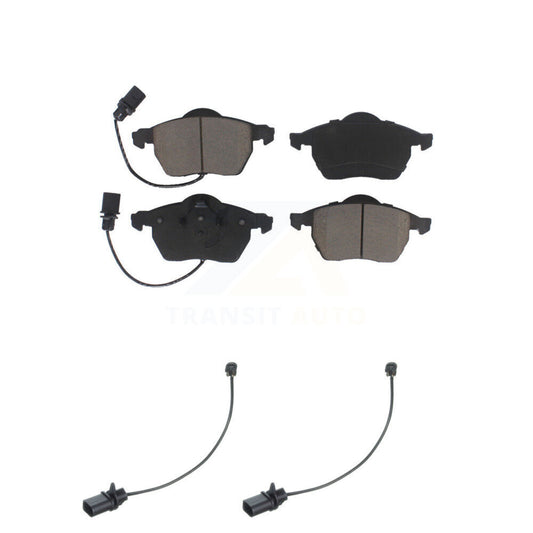 Ceramic Disc Brake Pads & Extra Wear Sensor Pair Front Kit For Volkswagen Passat