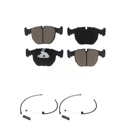 Ceramic Disc Brake Pads And Wear Sensor Pairs Front Kit For BMW X5