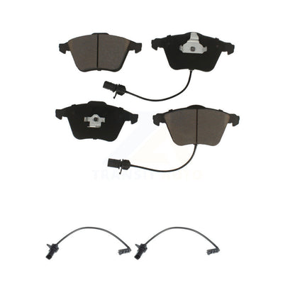 Ceramic Disc Brake Pads And Extra Wear Sensor Pairs Front Kit For 2011 Audi A6