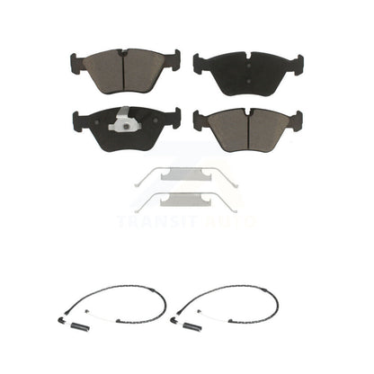 Ceramic Disc Brake Pads And Wear Sensor Pairs Front Kit For 2004-2010 BMW X3