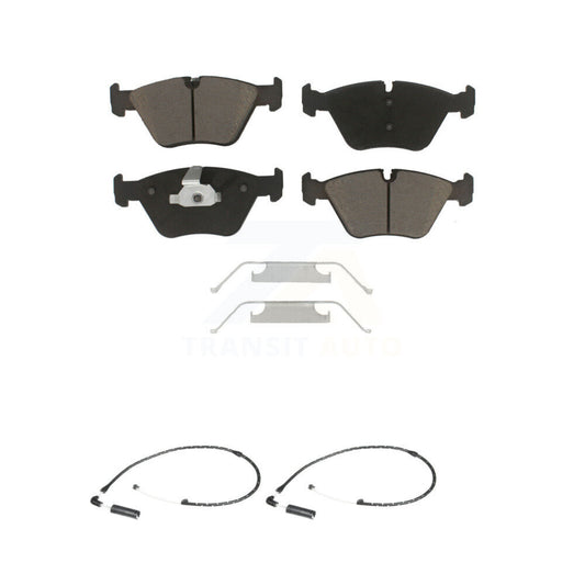 Ceramic Disc Brake Pads And Wear Sensor Pairs Front Kit For 2004-2010 BMW X3