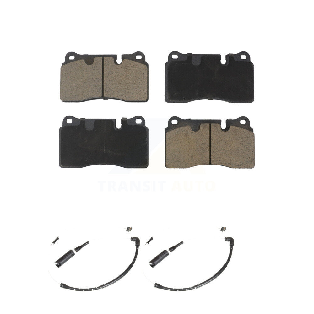 Ceramic Disc Brake Pads And Wear Sensor Pairs Front Kit For Land Rover Range