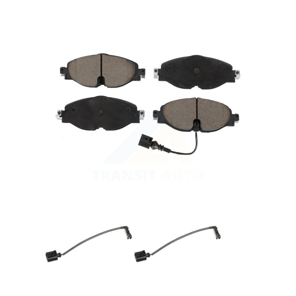 Ceramic Disc Brake Pads And Extra Wear Sensor Pair Front Kit For Audi TT Quattro