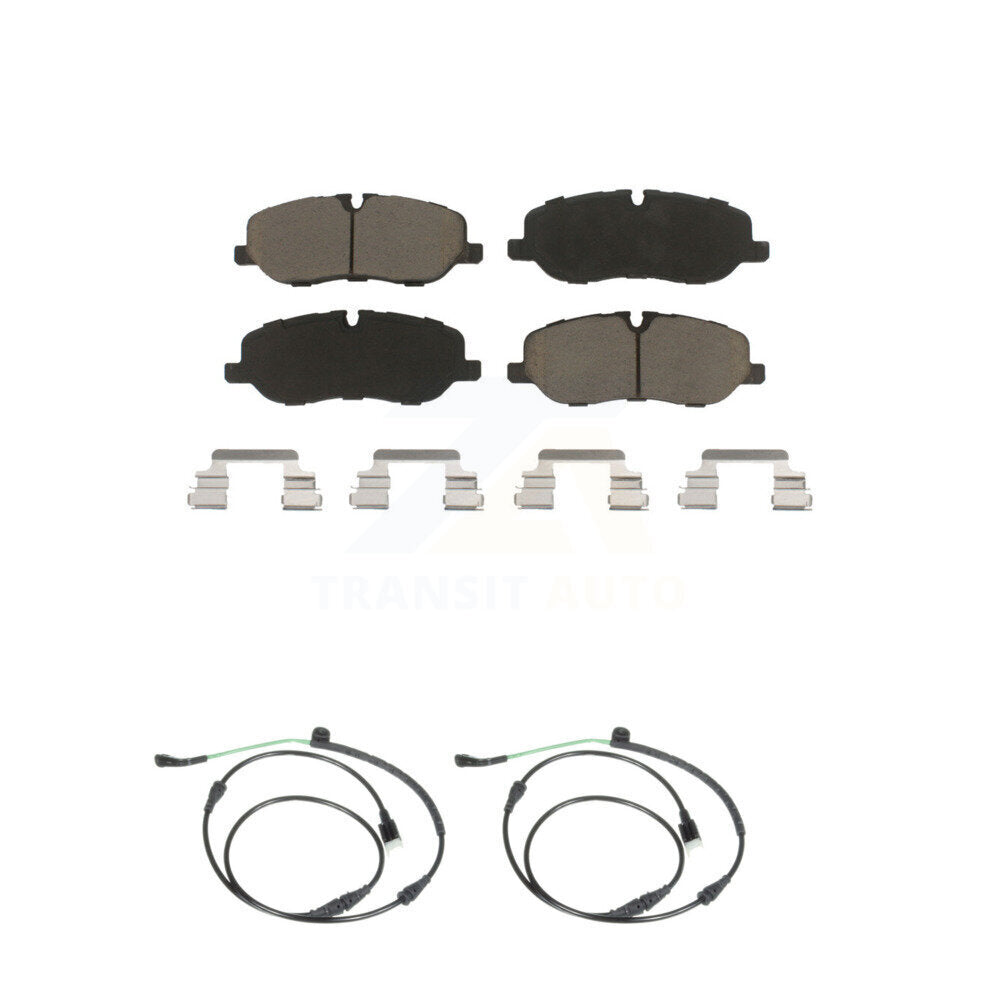 Ceramic Brake Pad & Wear Sensor Pair Front Kit For 2005-2009 Land Rover LR3 4.4L