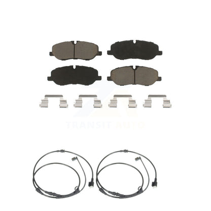 Ceramic Disc Brake Pad And Wear Sensor Pair Front Kit For Land Rover Range Sport