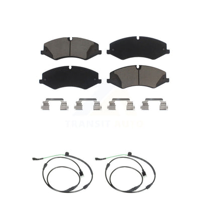 Ceramic Disc Brake Pads And Wear Sensor Pairs Front Kit For Land Rover LR4