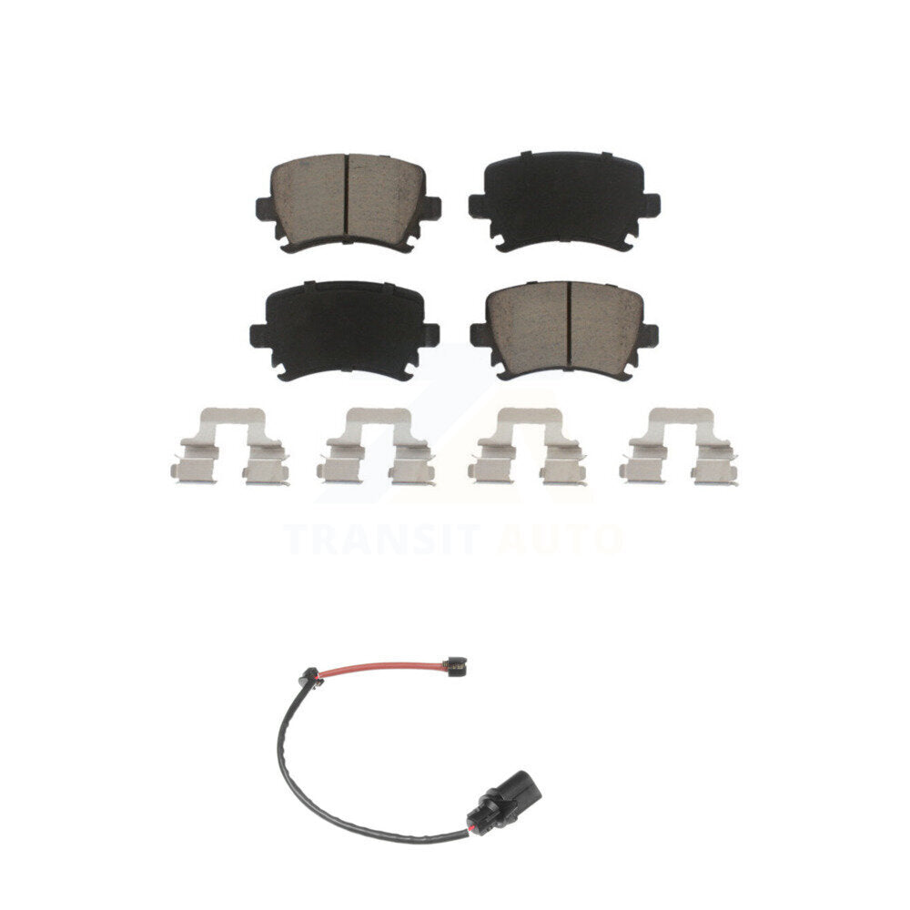 Ceramic Disc Brake Pads And Wear Sensors Rear Kit For 2011 Audi A6