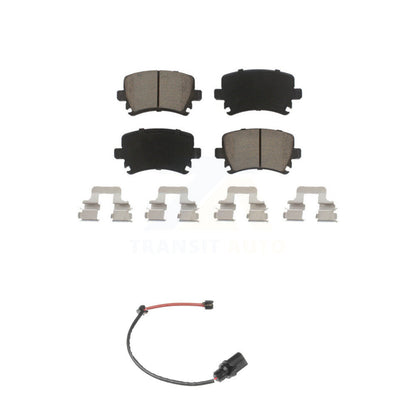 Ceramic Disc Brake Pads And Wear Sensors Rear Kit For 2011 Audi A6