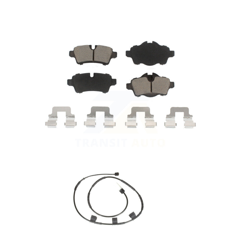 Ceramic Disc Brake Pads And Wear Sensors Rear Kit For Mini Cooper 1.6L