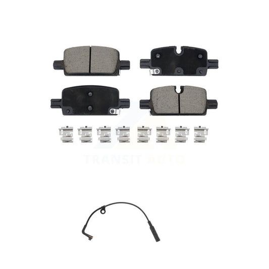 Ceramic Brake Pad & Wear Sensor Rear Kit For GMC Chevrolet Silverado 1500 Sierra