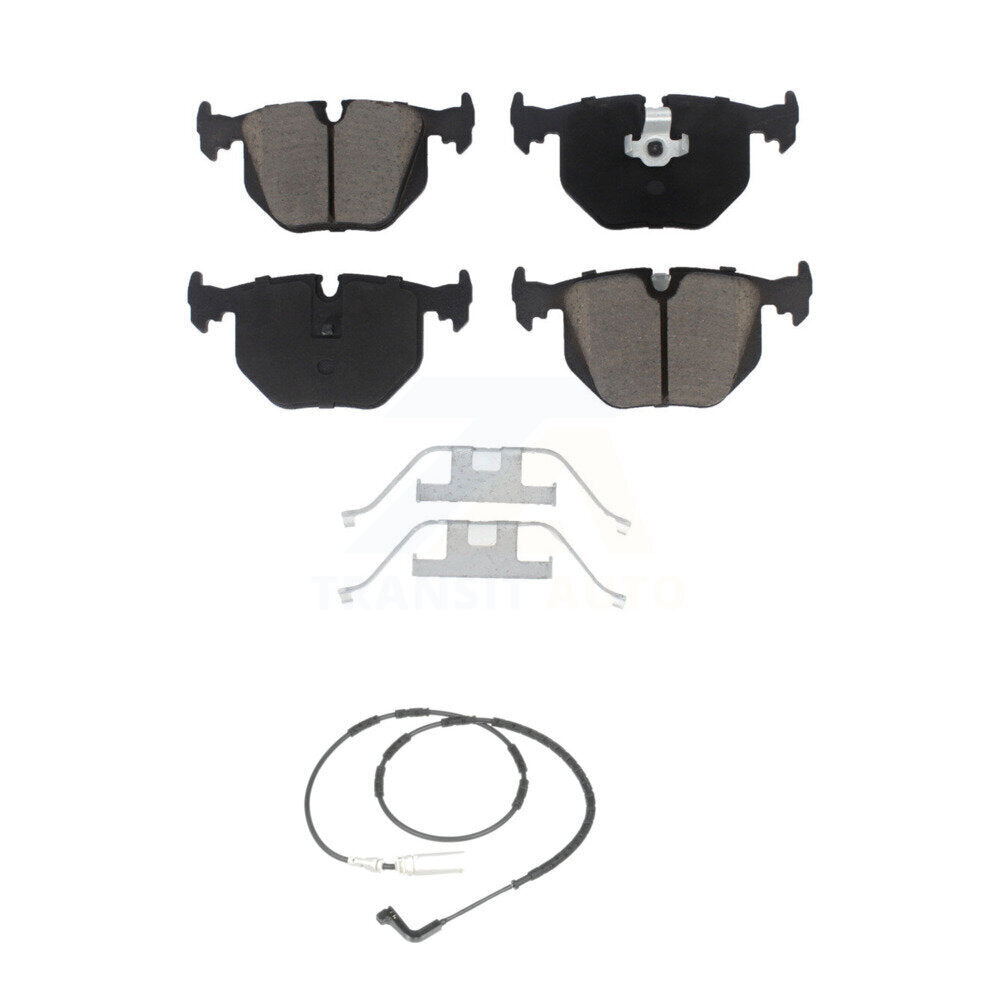 Ceramic Disc Brake Pads And Wear Sensors Rear Kit For 2005 BMW 330xi 3.0L