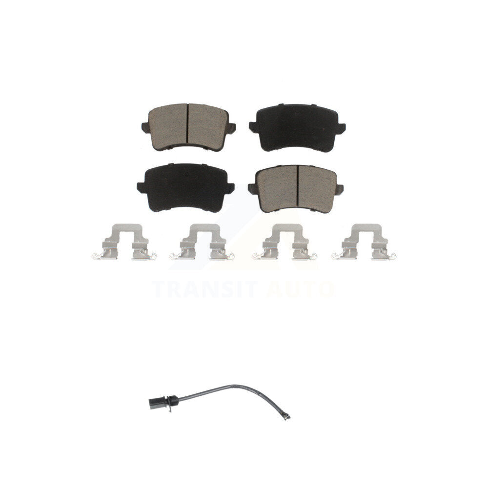 Ceramic Disc Brake Pads And Wear Sensors Rear Kit For 2015 Audi Q5
