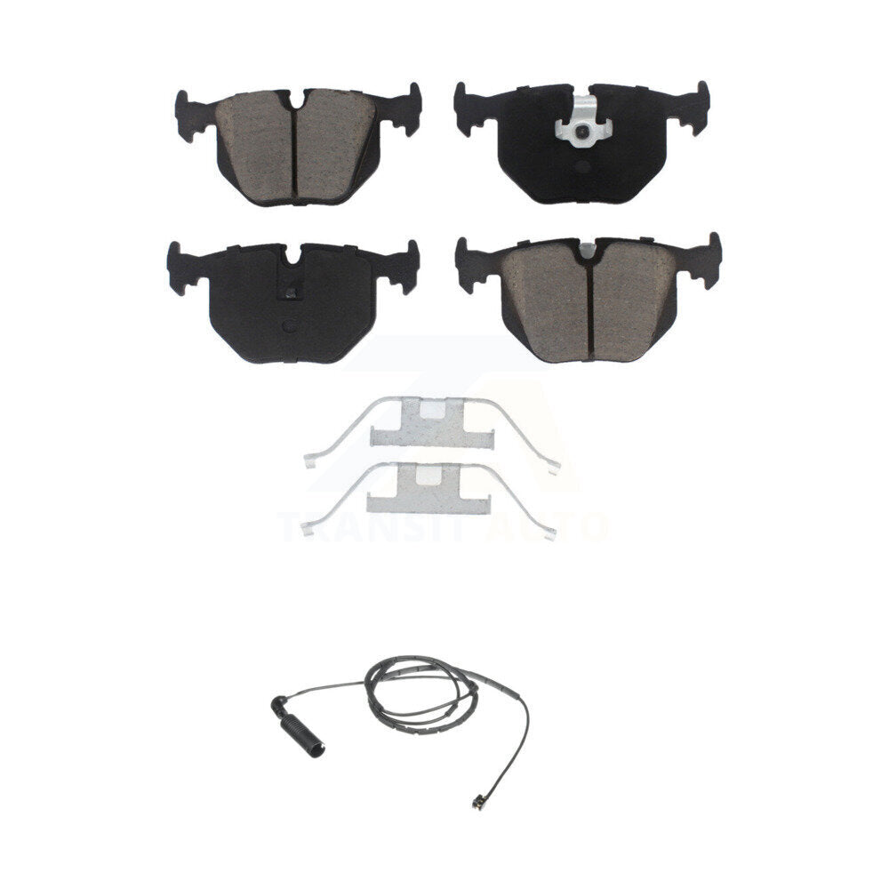 Ceramic Disc Brake Pads And Wear Sensors Rear Kit For BMW 330Ci 330i 330xi 3.0L