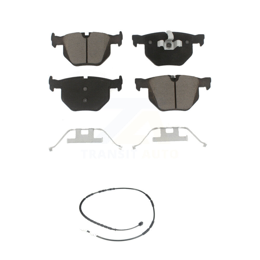 Ceramic Disc Brake Pads And Wear Sensors Rear Kit For BMW 335i 335is 335d