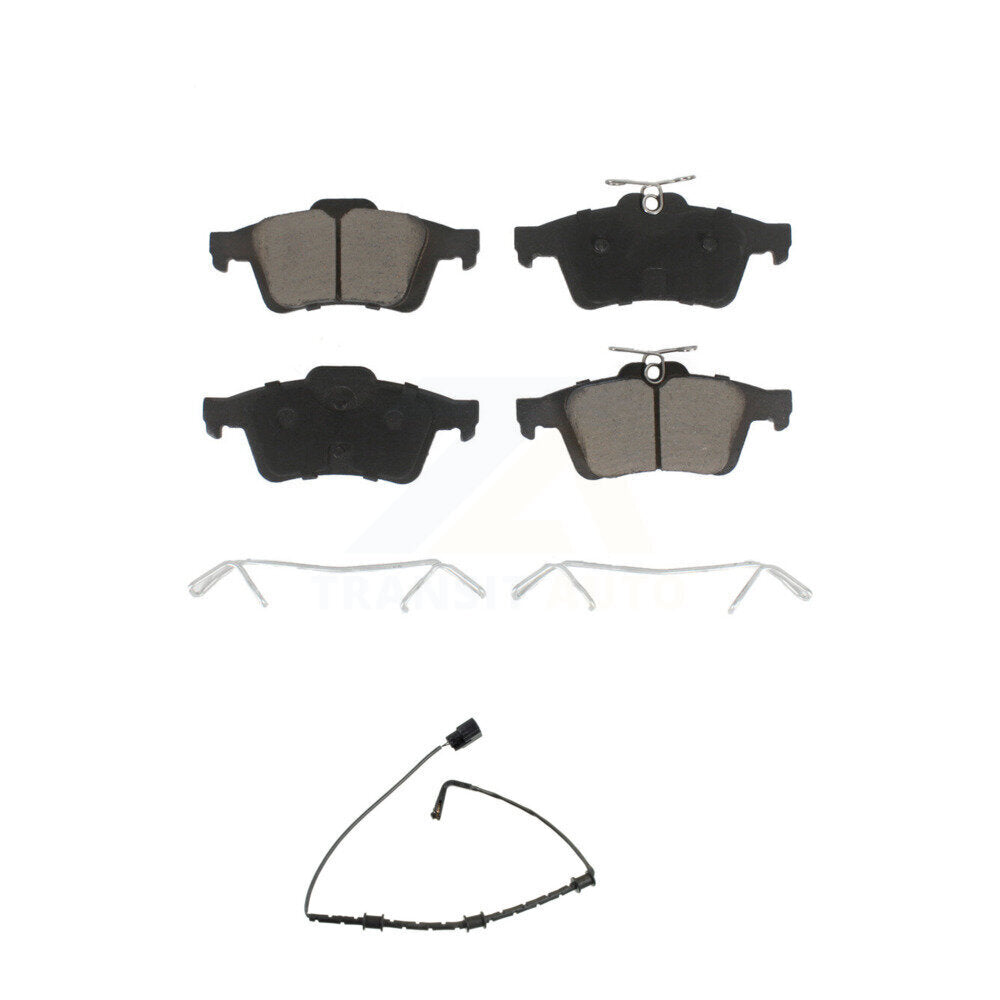 Ceramic Disc Brake Pads And Wear Sensors Rear Kit For Jaguar XJ From VIN #V90866