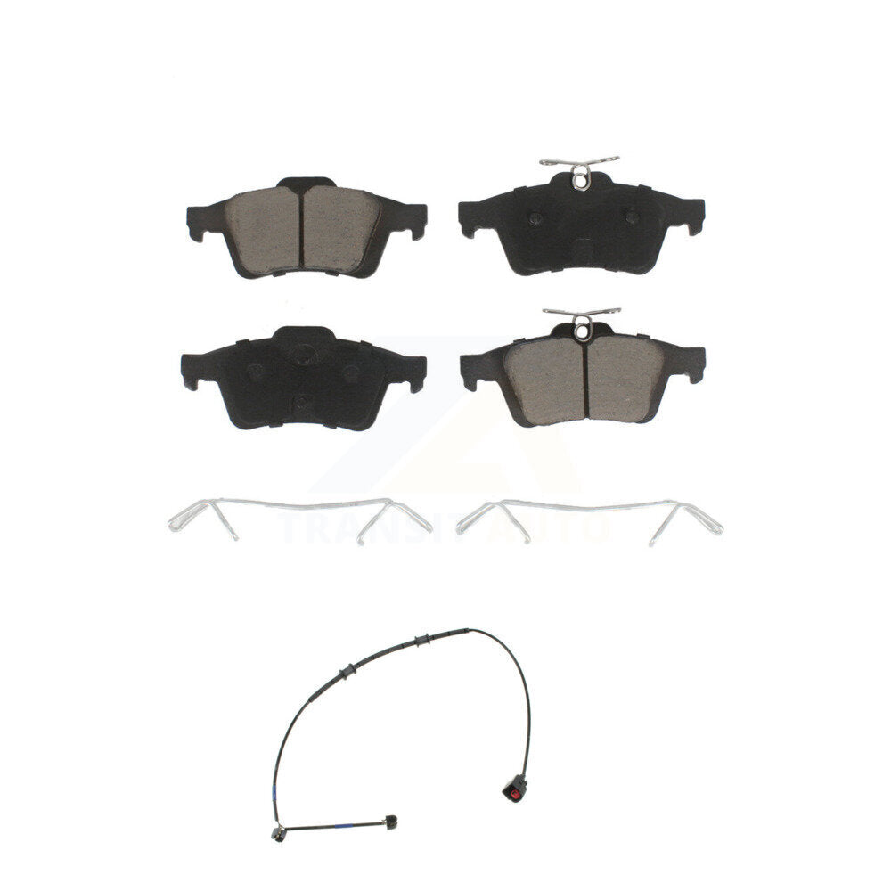 Ceramic Disc Brake Pads And Wear Sensors Rear Kit For Jaguar XK XKR