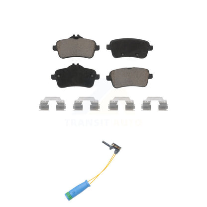 Ceramic Brake Pads & Wear Sensor Rear Kit For 14-19 Mercedes-Benz CLA45 AMG 2.0L