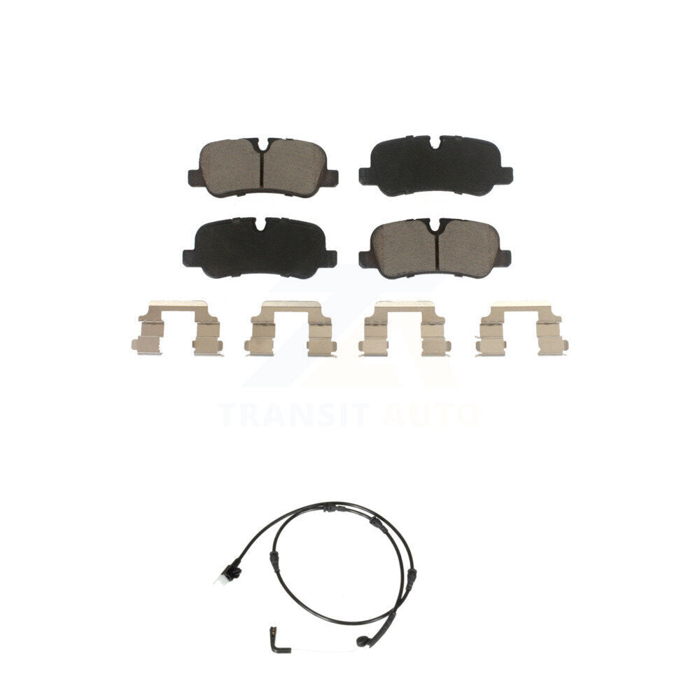 Ceramic Disc Brake Pad & Wear Sensor Rear Kit For Land Rover Range Sport LR4 LR3