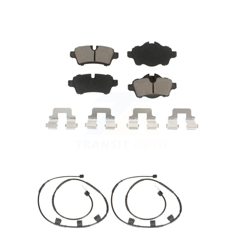 Ceramic Disc Brake Pads And Wear Sensors Rear Kit For Mini Cooper 1.6L