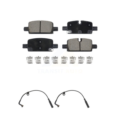 Ceramic Brake Pad & Wear Sensor Rear Kit For GMC Chevrolet Silverado 1500 Sierra