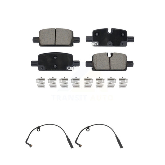 Ceramic Brake Pad & Wear Sensor Rear Kit For GMC Chevrolet Silverado 1500 Sierra