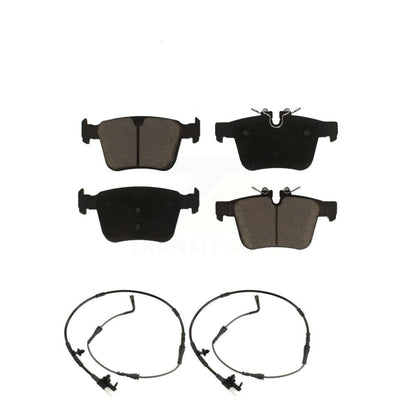 Ceramic Disc Brake Pads And Wear Sensors Rear Kit For Jaguar XE XF
