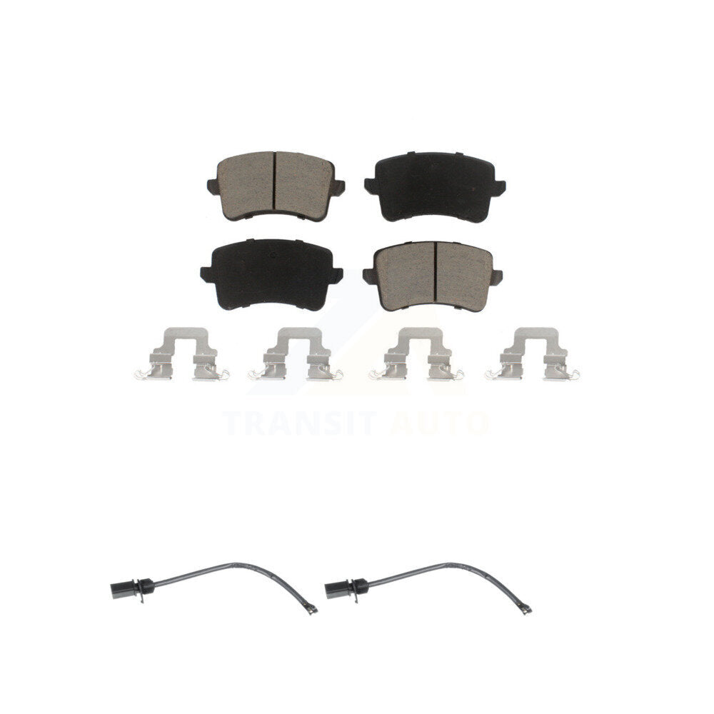 Ceramic Disc Brake Pads And Wear Sensors Rear Kit For 2015 Audi Q5