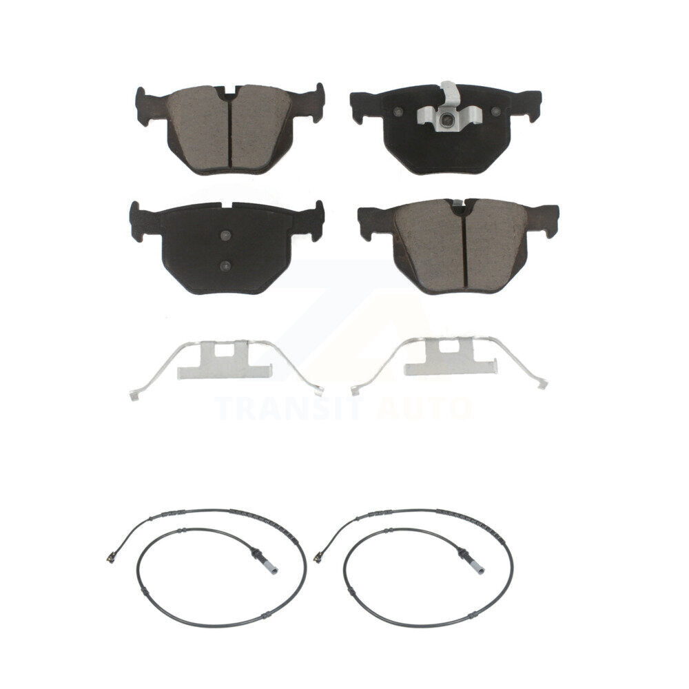 Ceramic Disc Brake Pads And Wear Sensors Rear Kit For BMW 335i xDrive