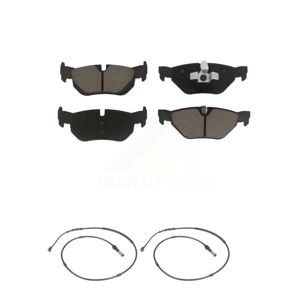 Ceramic Disc Brake Pads And Wear Sensors Rear Kit For 2013 BMW 328i xDrive 3.0L