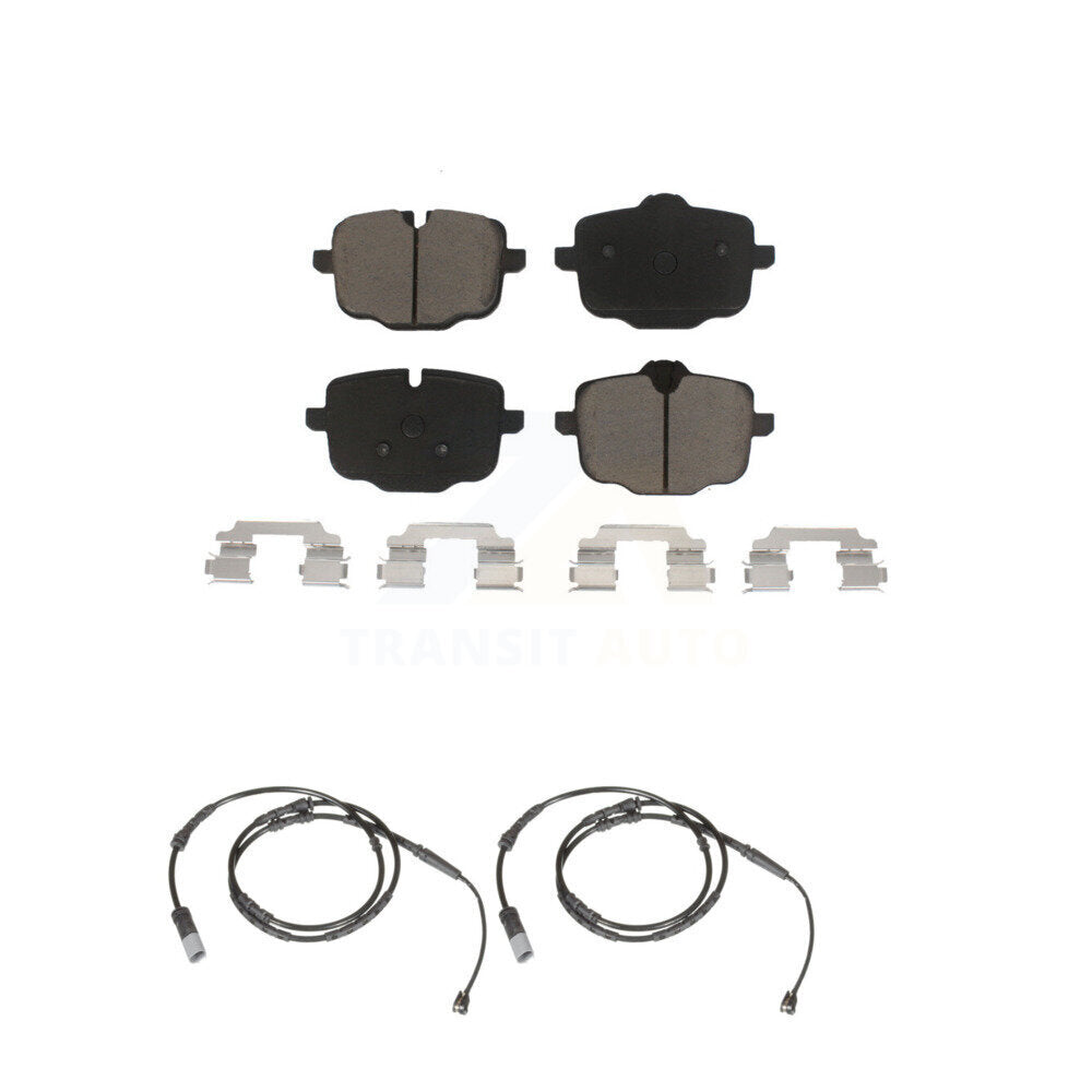 Ceramic Disc Brake Pads And Wear Sensors Rear Kit For 2012 BMW X3 From 10 11