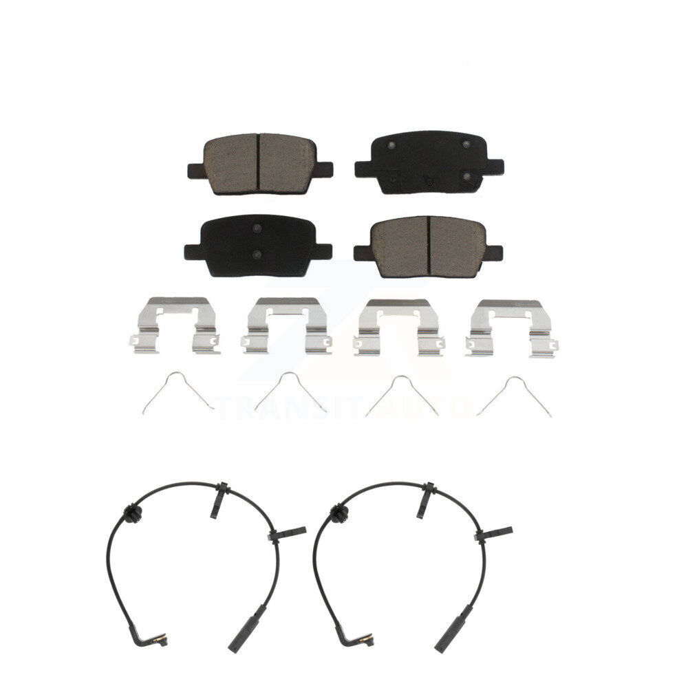 Ceramic Disc Brake Pads And Wear Sensors Rear Kit For Cadillac CT6