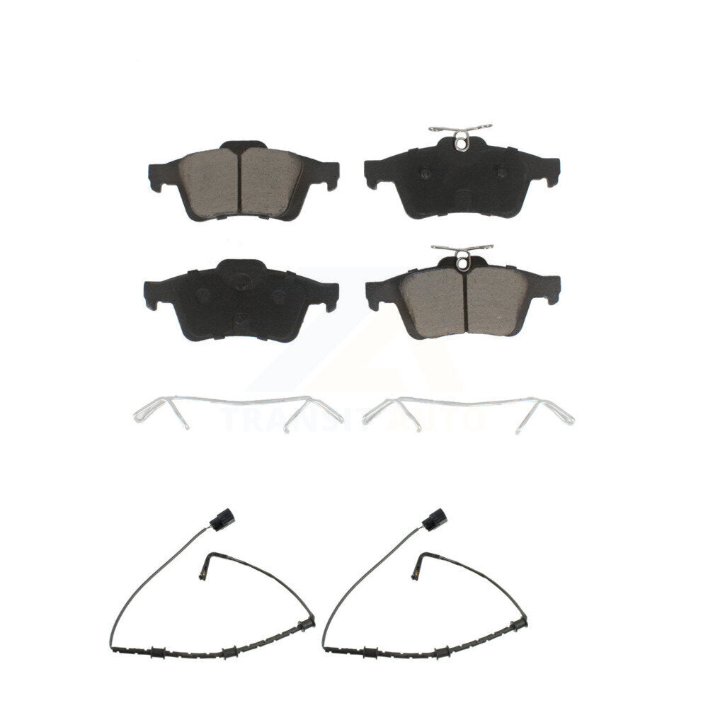 Ceramic Disc Brake Pads And Wear Sensors Rear Kit For Jaguar XJ From VIN #V90866