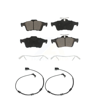 Ceramic Disc Brake Pads And Wear Sensors Rear Kit For Jaguar XF XJ XK XKR