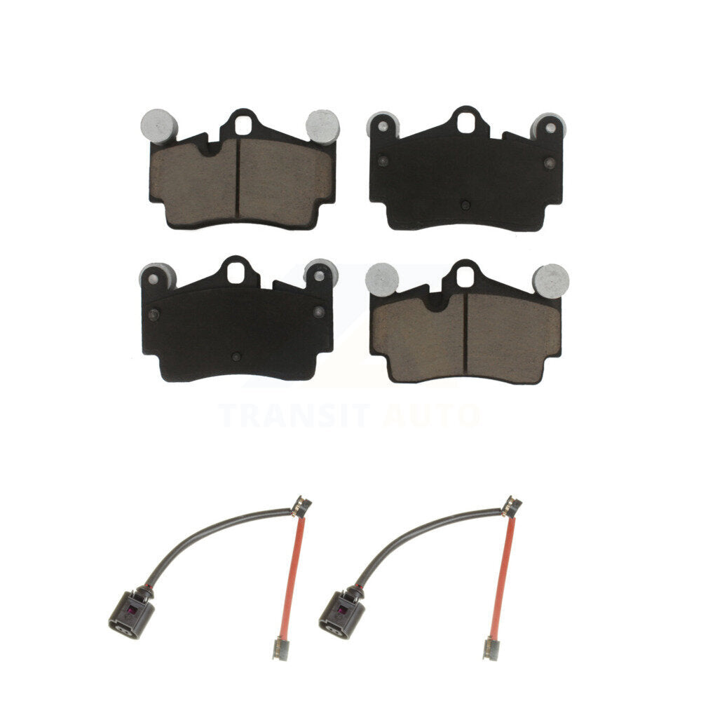 Ceramic Brake Pads & Wear Sensor Rear Kit For Audi Q7 Porsche Cayenne Volkswagen