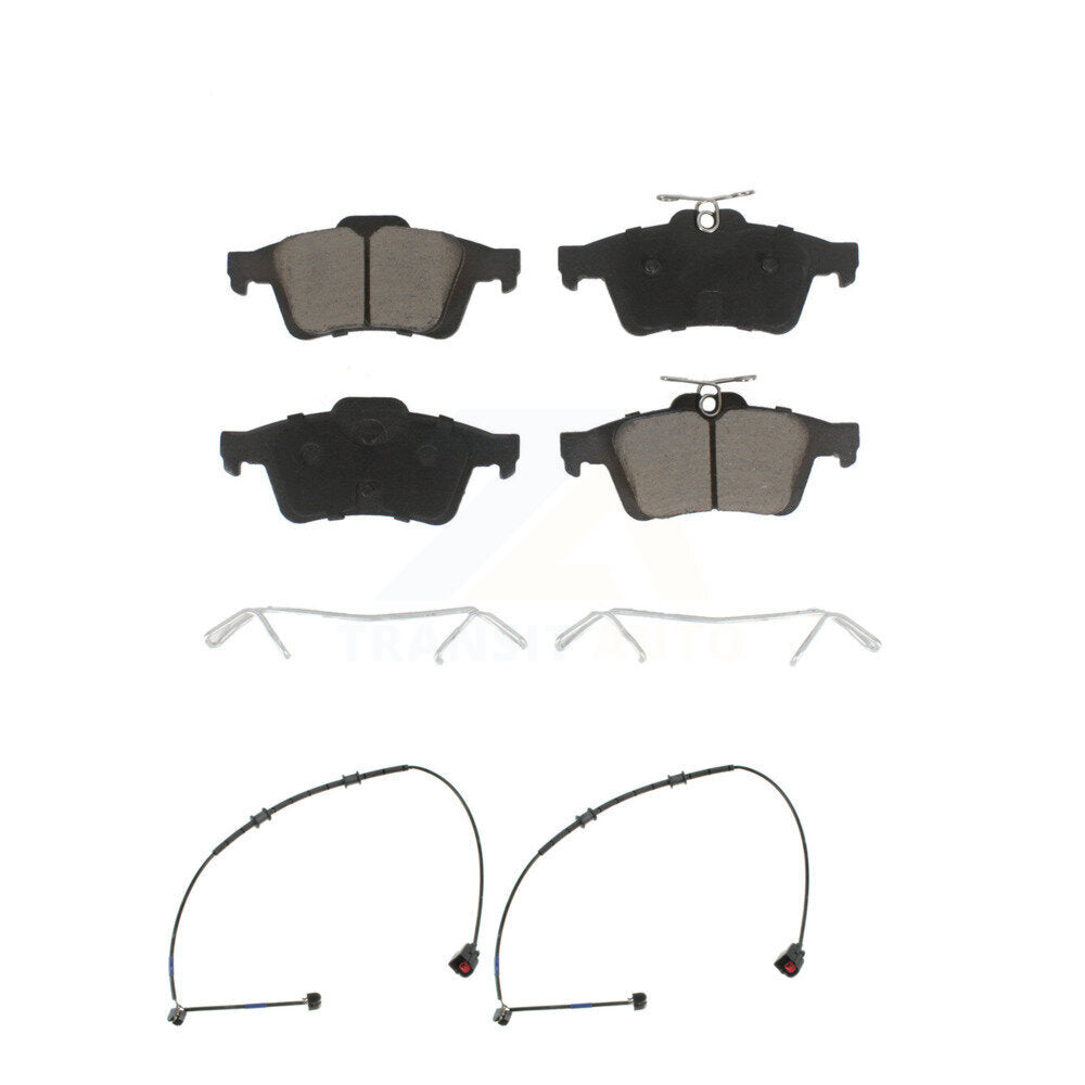 Ceramic Disc Brake Pads And Wear Sensors Rear Kit For Jaguar XK XKR