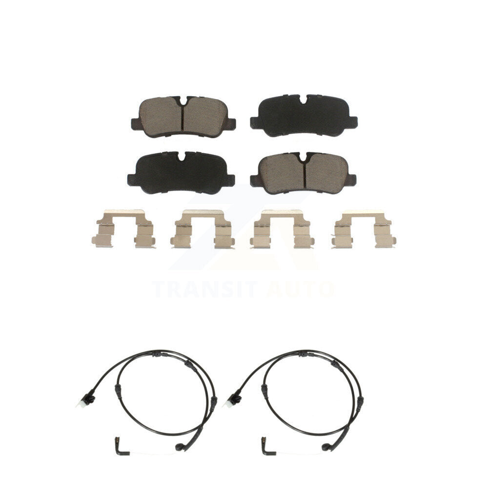 Ceramic Disc Brake Pad & Wear Sensor Rear Kit For Land Rover Range Sport LR4 LR3