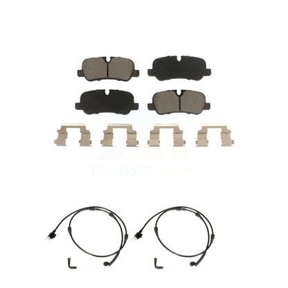 Ceramic Disc Brake Pad & Wear Sensor Rear Kit For Land Rover Range Sport LR4 LR3
