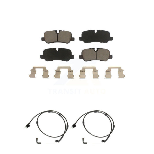 Ceramic Disc Brake Pad & Wear Sensor Rear Kit For Land Rover Range Sport LR4 LR3